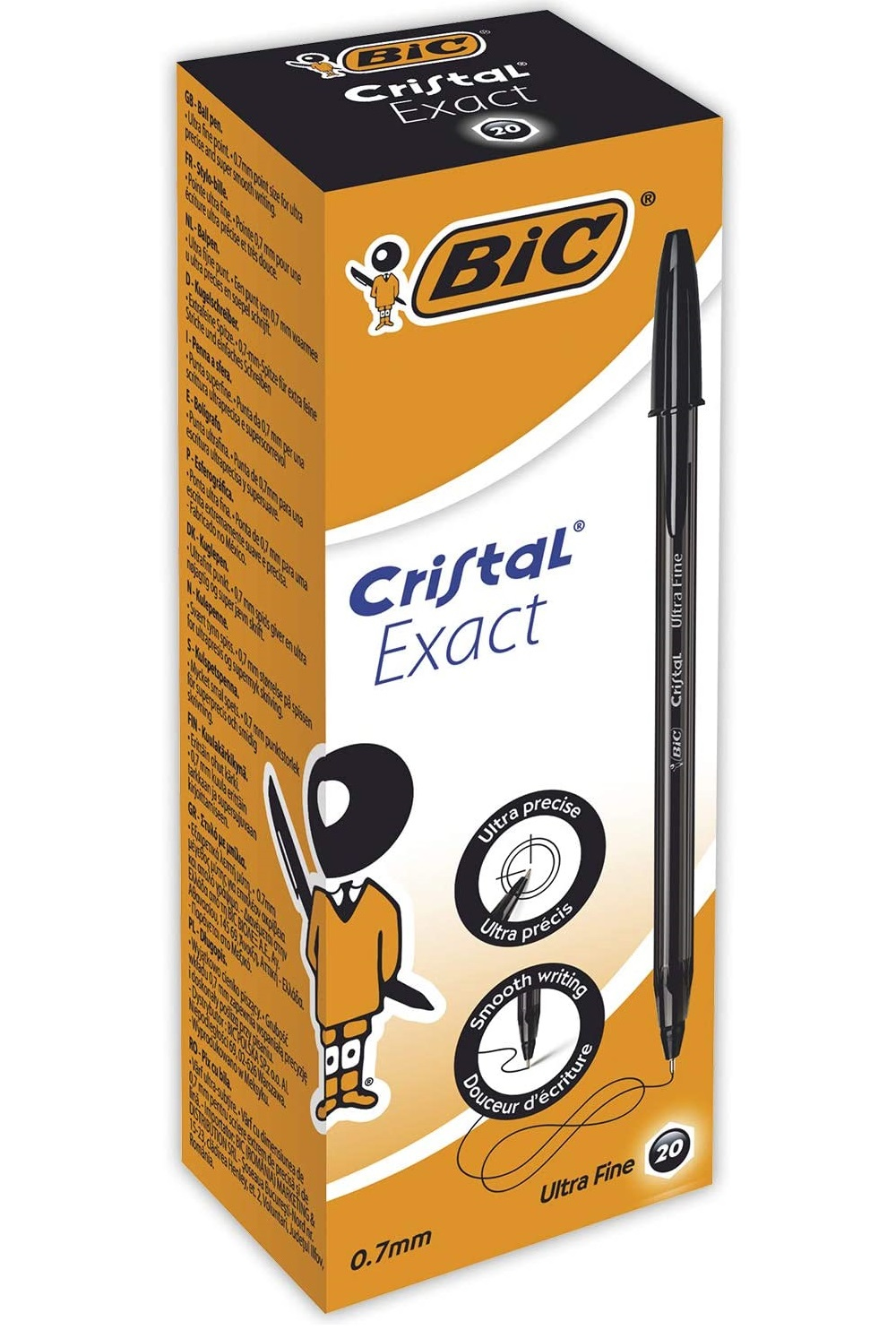 bic Bic Cristal Exact Ballpoint Pen Bk Pk20 992603 - AD01