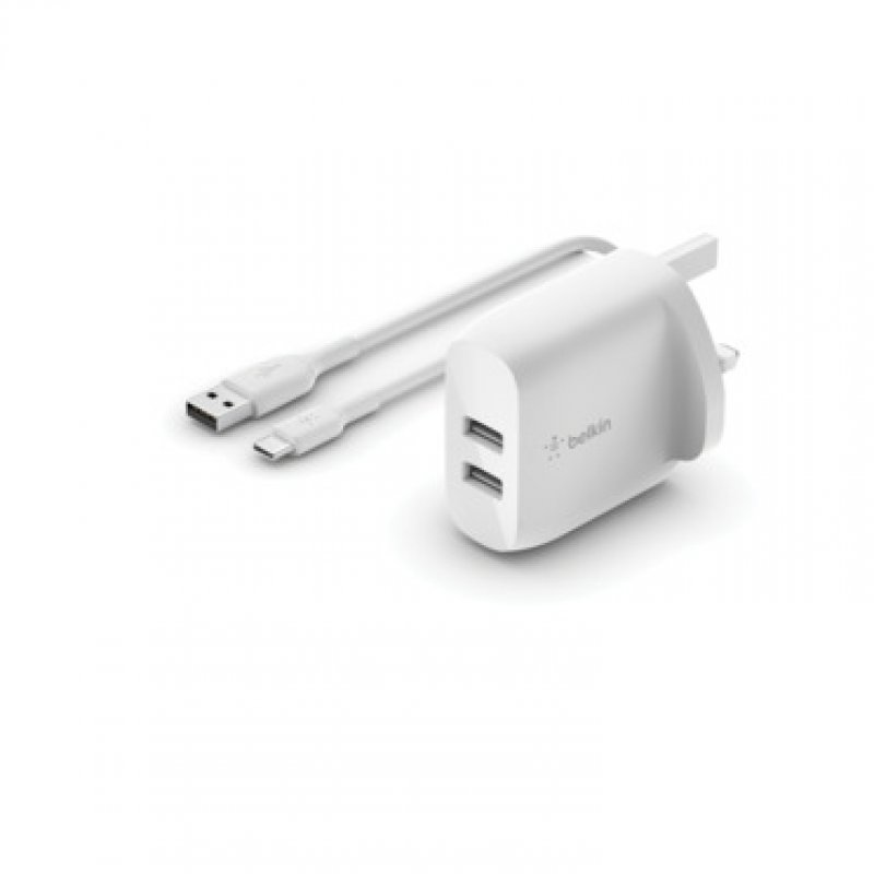 Dual Usba Wallchrg/usba/usbc Wht Wce001my1mwh - WC01