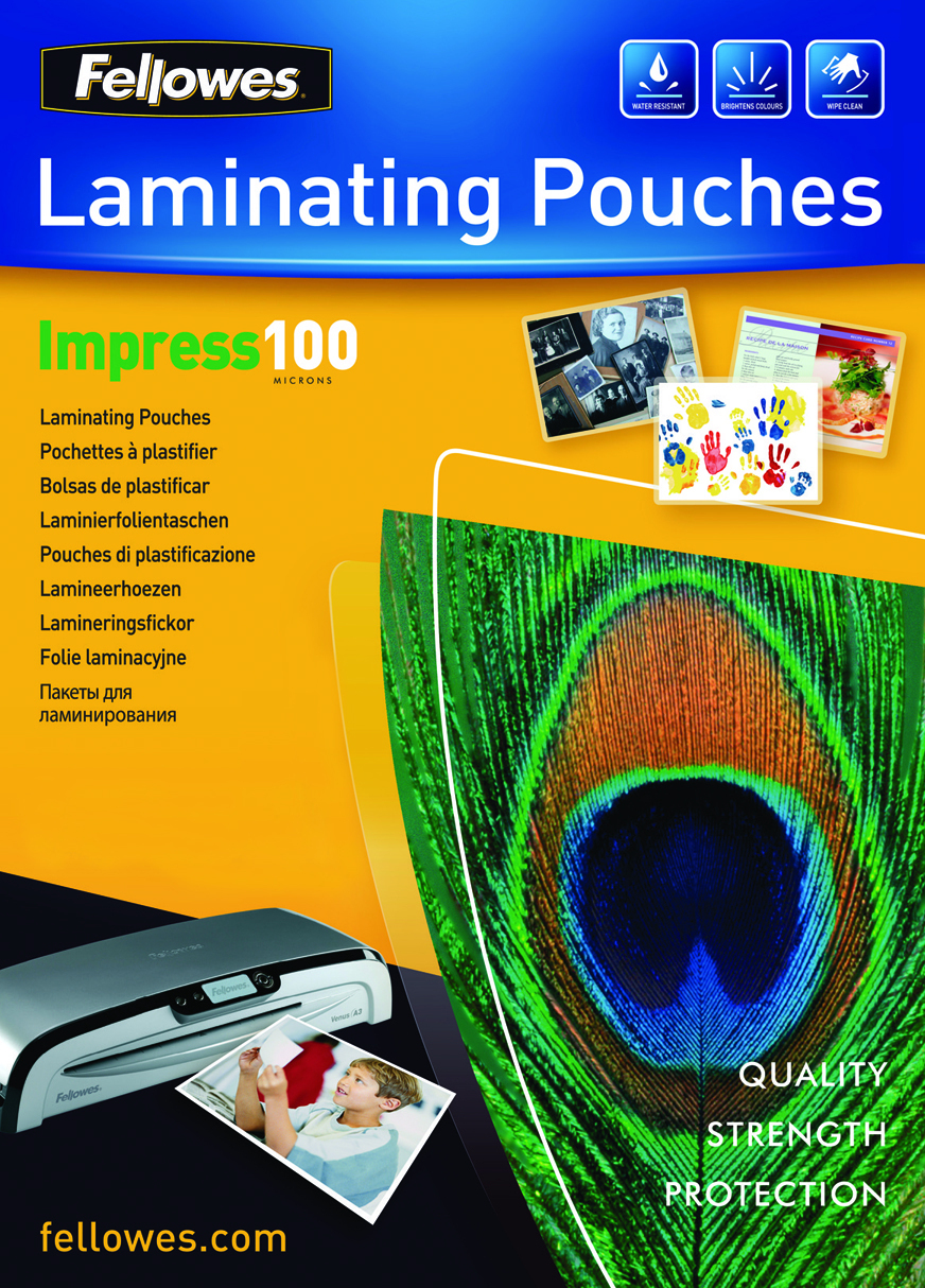 5351111 fellowes Laminating Pouch 100mic A4 100pk - NA01
