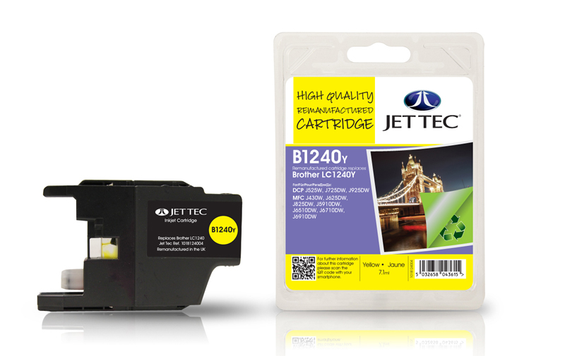 Jet101b124004  Jettec Compat Brother Lc1240y  Yellow Ink 7.1ml                                             - UF01