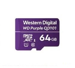 WD Purple SC QD101 WDD064G1P0C - Flash Memory Card - 64 GB - UHS-I U1 / Class10 - MicroSDXC UHS-I - Purple WDD064G1P0C - C2000