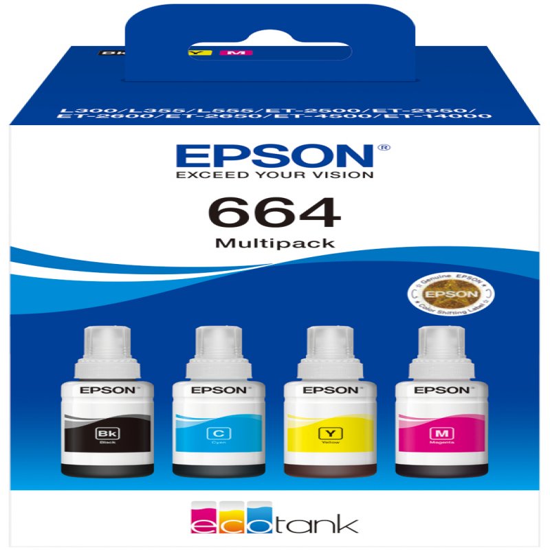 664 Ecotank 4colour Multipack C13t664640 - WC01
