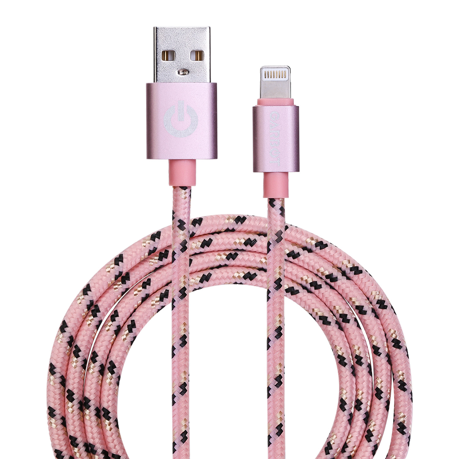 C-05-10190 Garbot Grab&Go 1m Braided Lightning Cable Pink Factory Sealed