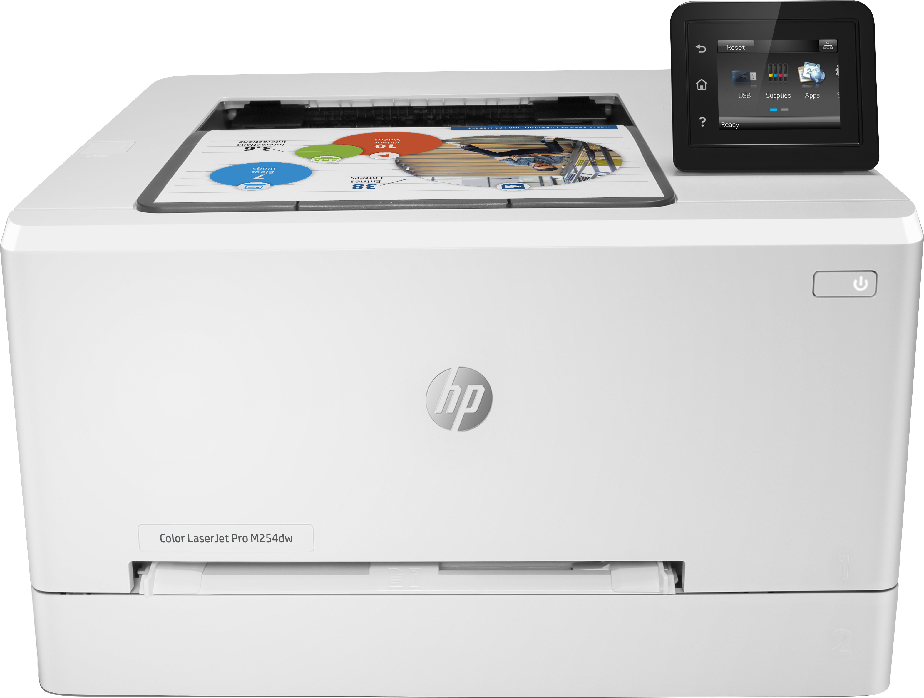 Hp Colour Laserjet A4 M254dw Wireless Printer T6b60a - Refurbished
