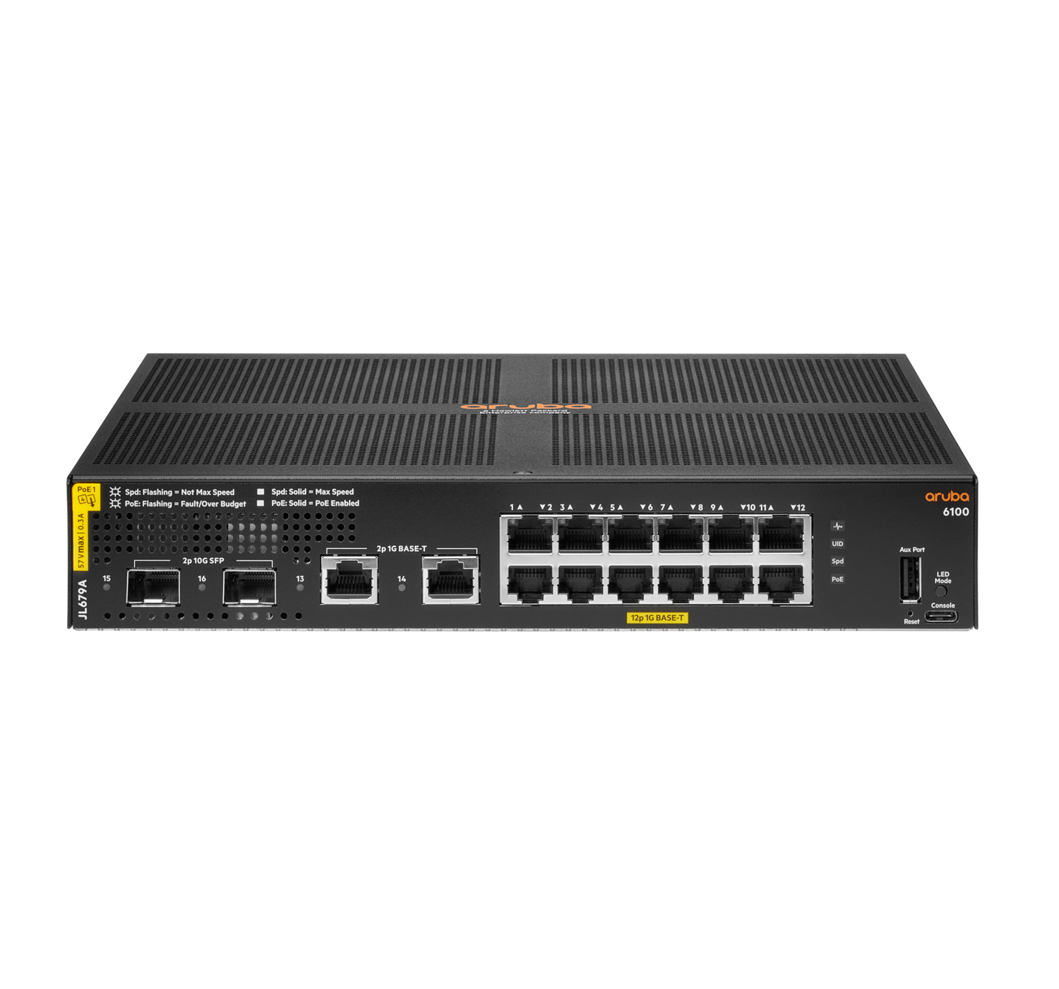Aruba 6100 12g Cl4 2sfp+ 139w Swch Jl679a - WC01
