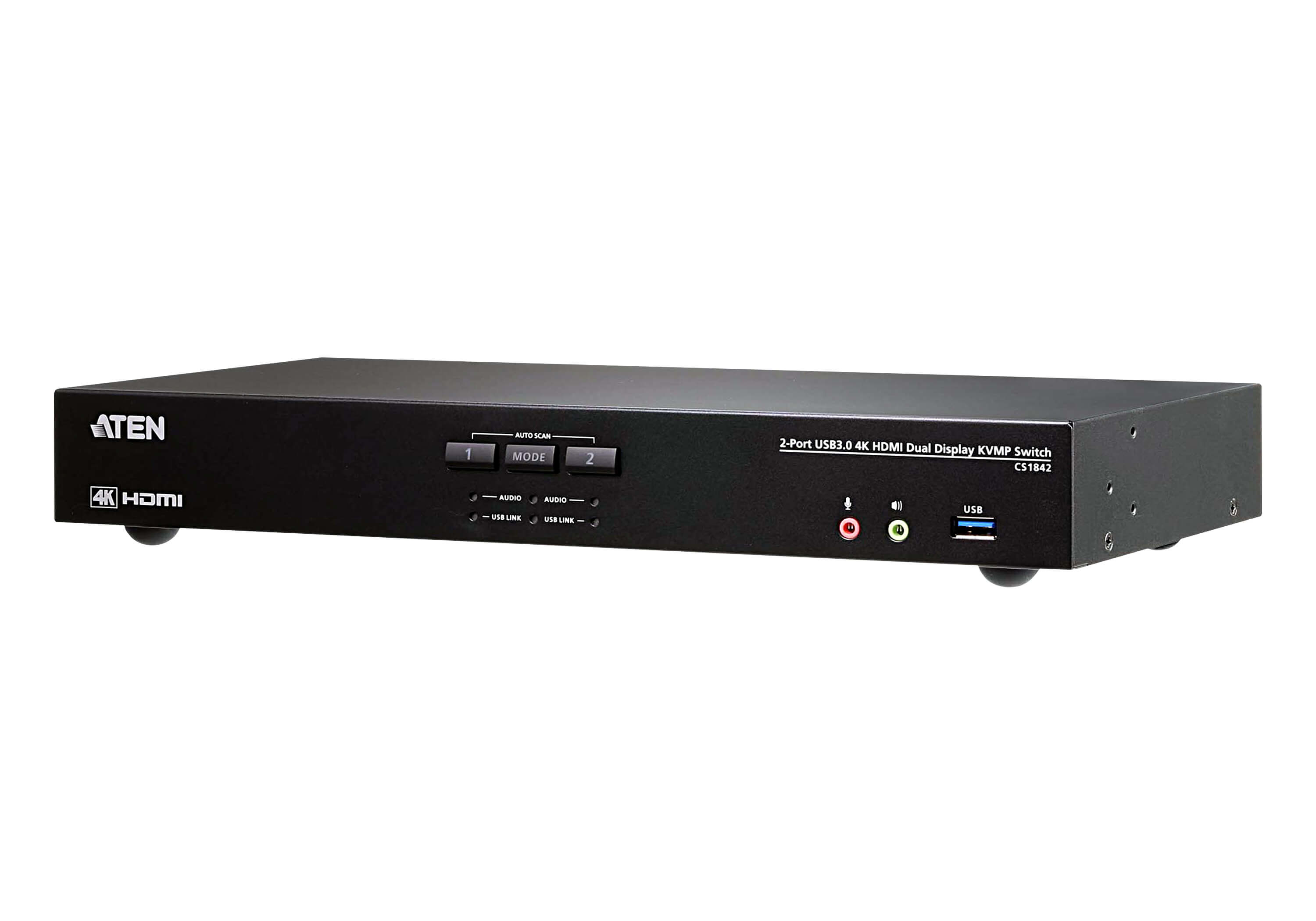 Aten 2-Port True 4K HDMI Dual-View  KVM Switch with Audio & USB  CS1842-AT-G - eet01