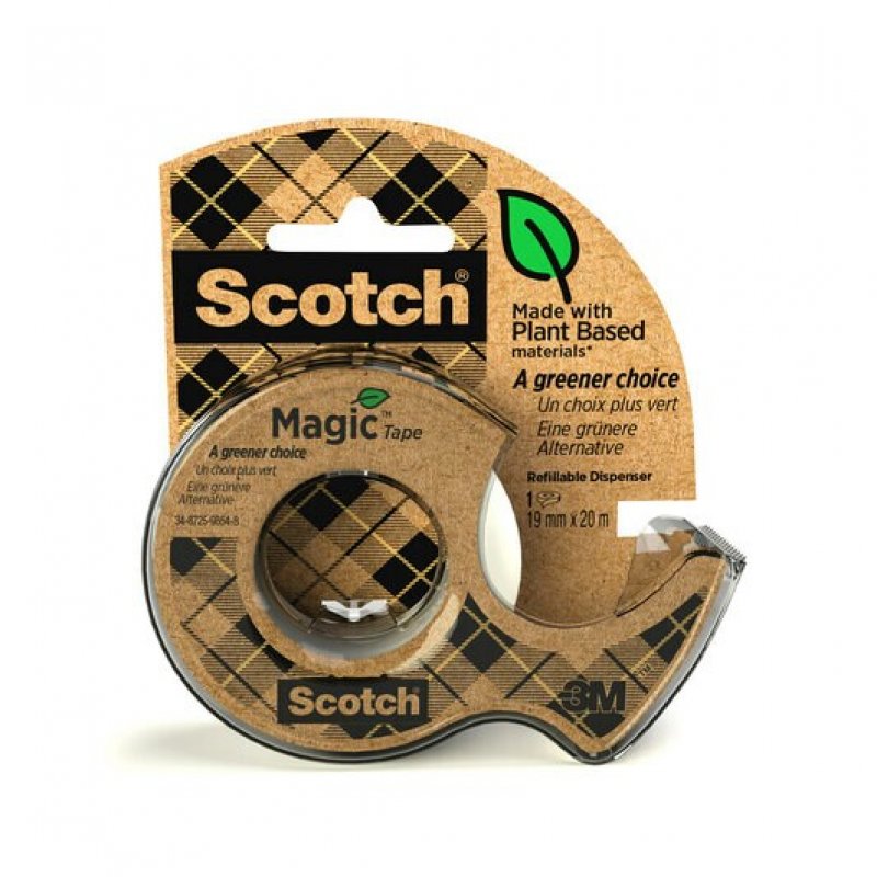 3m uk Scotch Magic Tape Greener Choice 19mm X 20m With Recycled Dispenser 7100082821 7100082821 - AD01