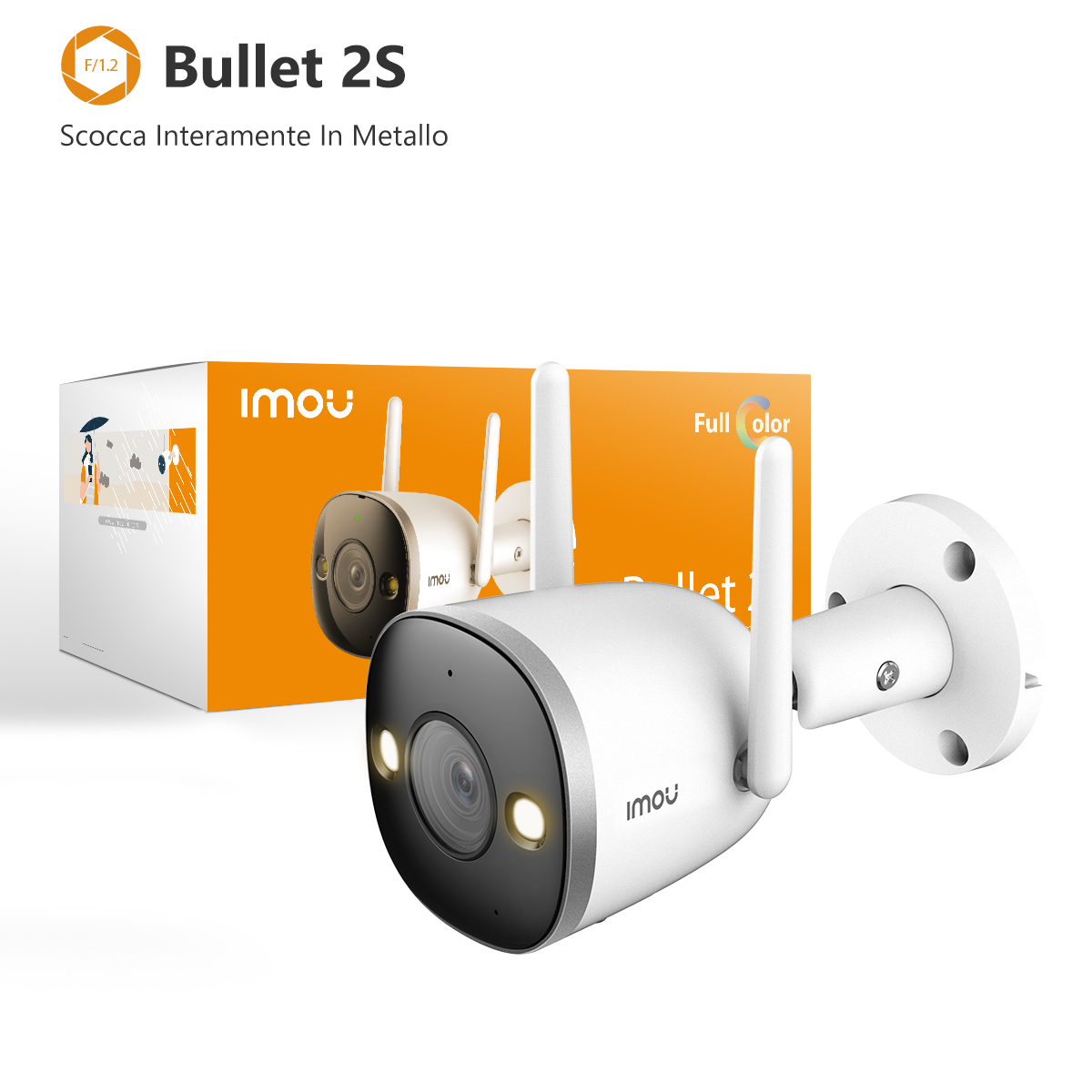 IMOU Bullet 2S 2MP PRO Outdoor Col Cam IPC-F26FP - CMS01