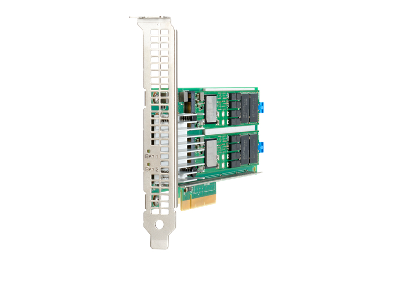 HPE NS204i-p Gen10 Plus - Storage Controller - M.2 - M.2 NVMe Card / PCIe 3.0 (NVMe) - For Edgeline E920, ProLiant DL325 Gen10, DL360 Gen10, DL380 Gen10, ML30 Gen10, XL675d Gen10 P12965-B21 - C2000