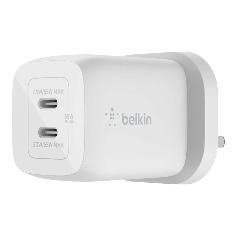 65w Pd Pps Dual Usb-c Charger Uni Wch013mywh - WC01