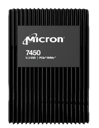 Micron 7450 PRO - SSD - 7.68 TB - Internal - 2.5" - U.3 PCIe 4.0 (NVMe) MTFDKCC7T6TFR-1BC1ZABYYR - C2000