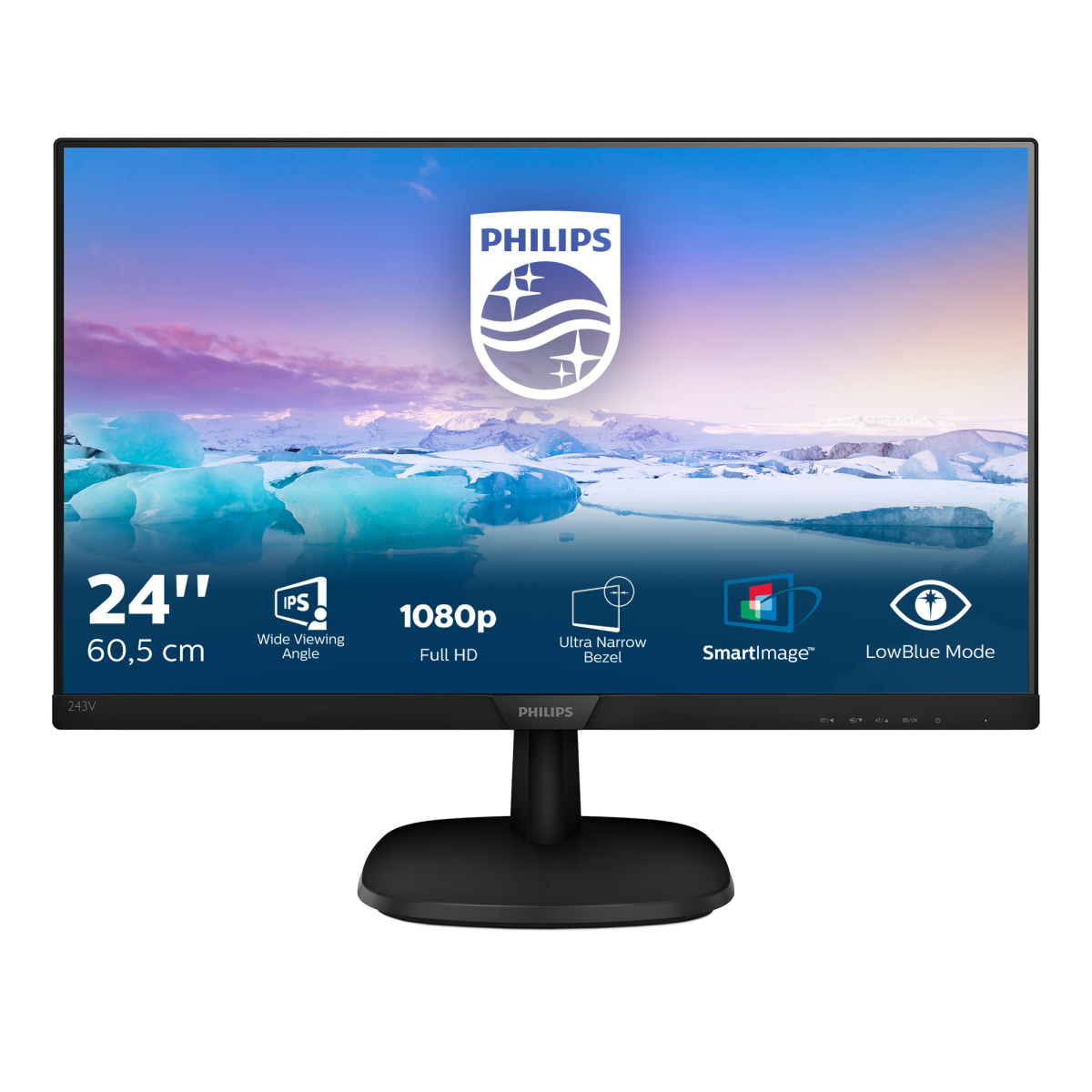 243V7QDAB/00 Philips 23.8 Ips Mon Spk 243V7Qdab/00    New