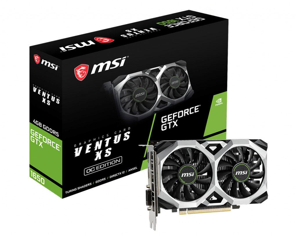 GEFORCE GTX 1650 VENTUS XS 4G OC Msi Gtx 1650 4Gb Ventus Xs 4G Oc         New