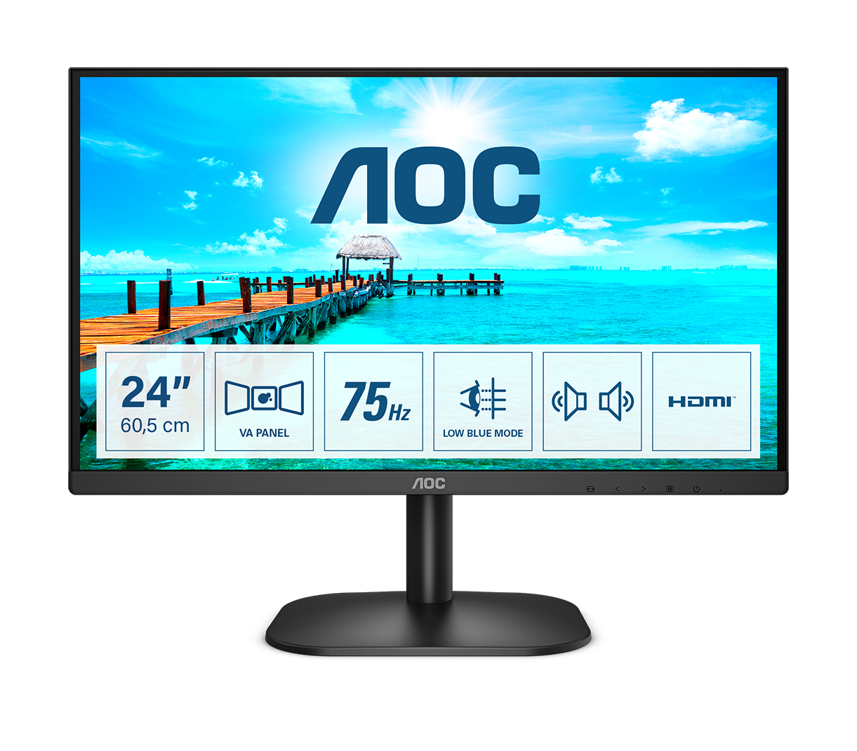 24B2XDAM Aoc 23.8 Va Monitor Spk 24B2Xdam         New