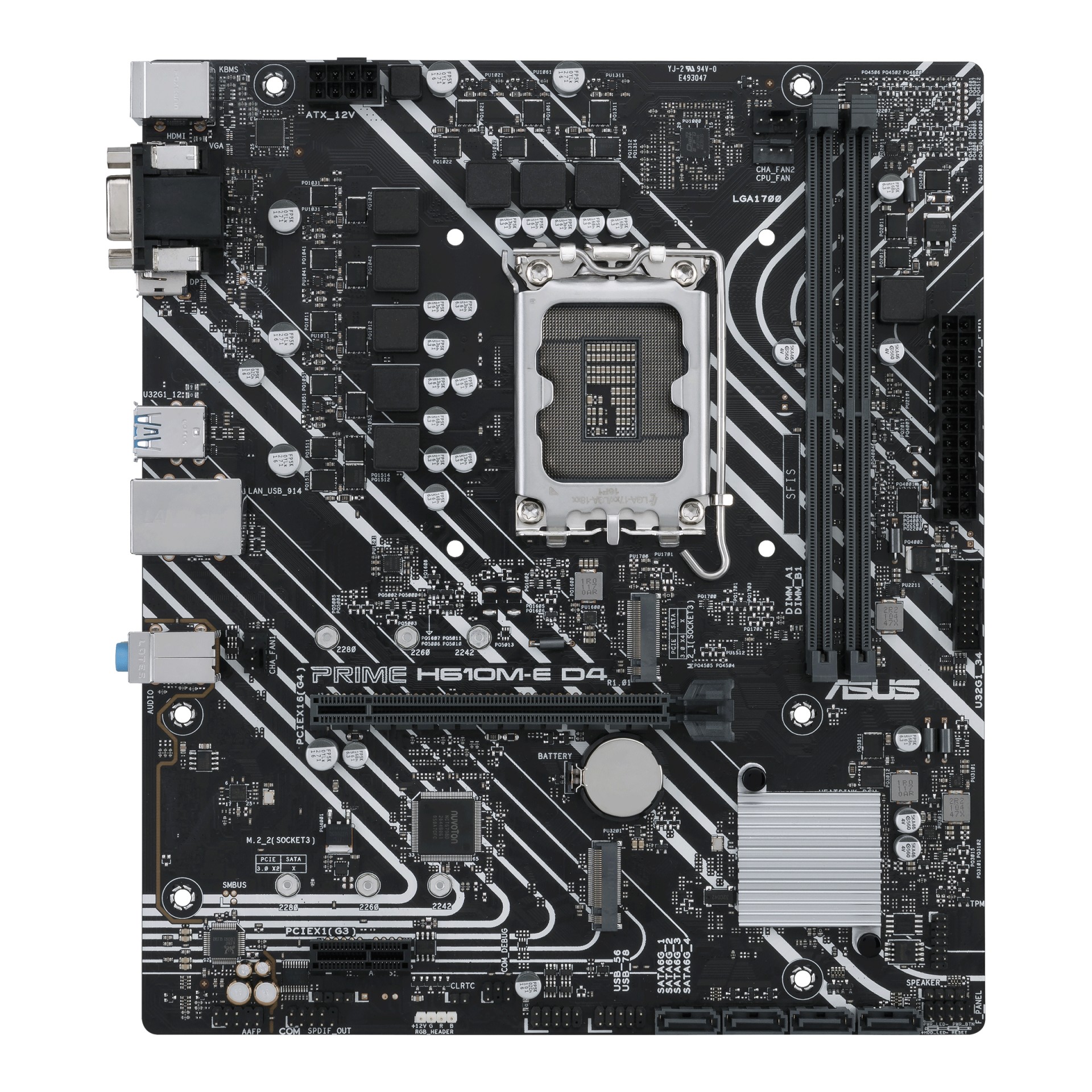 90MB19N0-M0EAY0 Asus 1700 Prime H610M-E D4 M-Atx         New