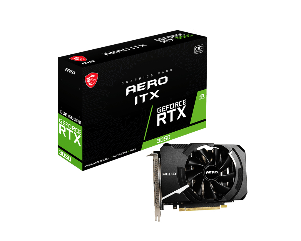 GEFORCE RTX 3050 AERO ITX 8G OC Msi Rtx 3050 8Gb Aero Itx 8G Oc          New