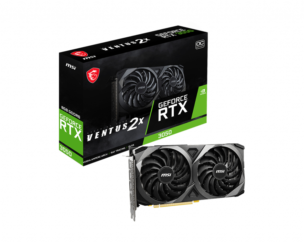 GEFORCE RTX 3050 VENTUS 2X 8G OC Msi Rtx 3050 8Gb Ventus 2X 8G Oc         New