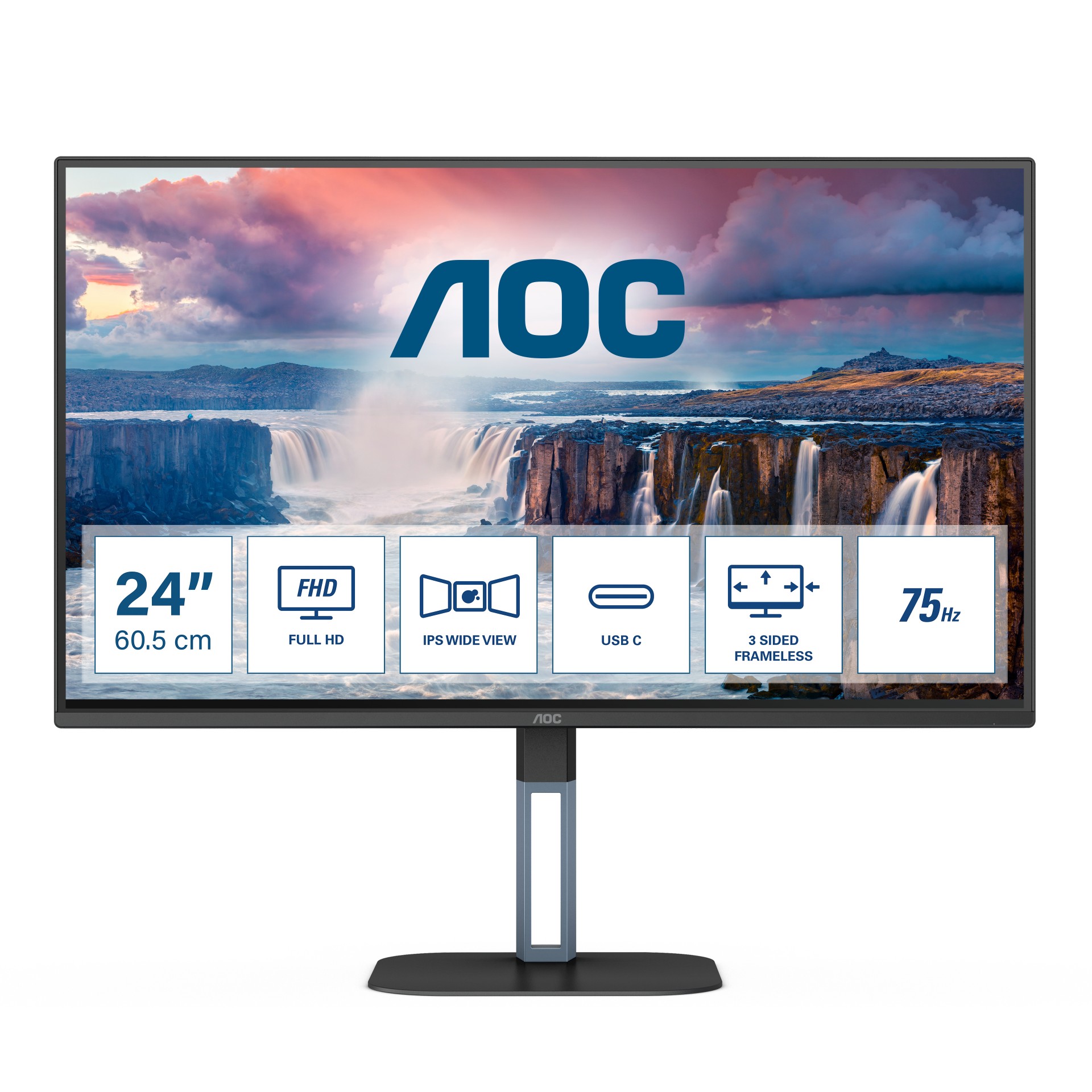 24V5CE/BK Aoc 23.8 Ips Monitor Spk 24V5Ce/Bk       New