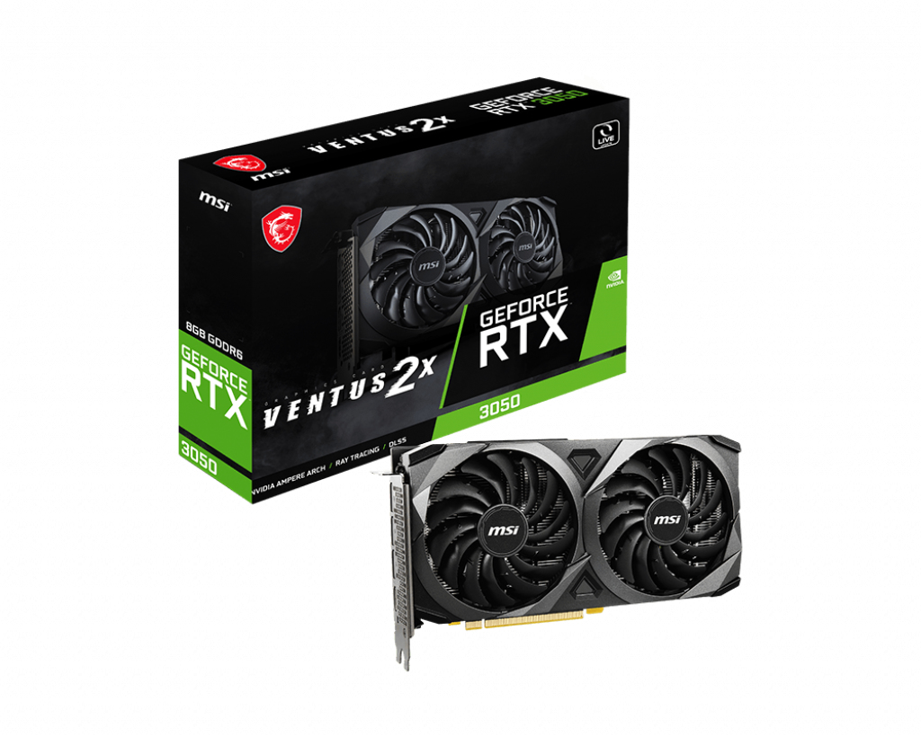 GEFORCE RTX 3050 VENTUS 2X 8G Msi Rtx 3050 8Gb Ventus 2X 8G            New
