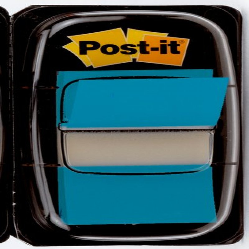 3m uk Post-it Index Medium Flags In A Plastic Dispenser 25mm Bright Blue (1 Pack Of 50 Tabs) 7000144930 7000144930 - AD01