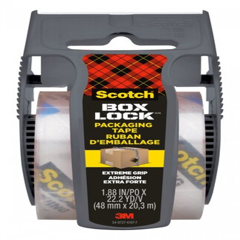 3m uk Scotch Box Lock Packaging Tape 195-ef 48 Mm X 20.3 M (pack Of 1 Roll With Dispenser) 7100263095 7100263095 - AD01