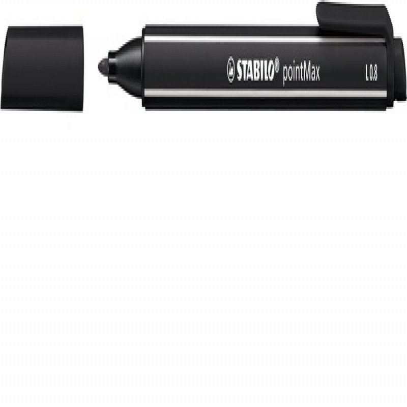 stabilo Stabilo Pointmax Nylon Tip Writing Pen 0.4mm Line Black (pack 10) 488/46 488/46 - AD01