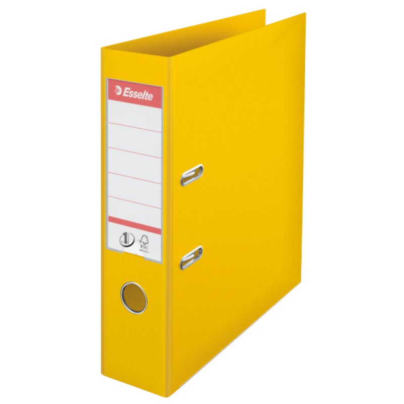 811310 esselte Esselte No1 Power Lever Arch Polyprop A4 75mm Yellow 811310 - (pk10) - AD01