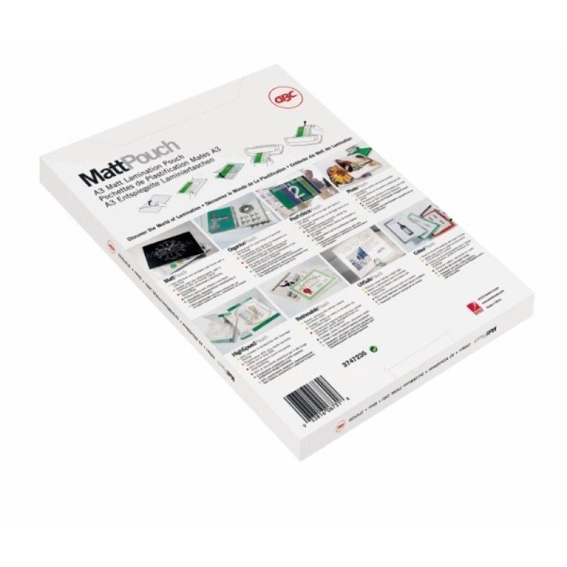 acco Gbc Matt Laminating Pouch A4 75 Micron (pack 100) - 3747240 3747240 - AD01