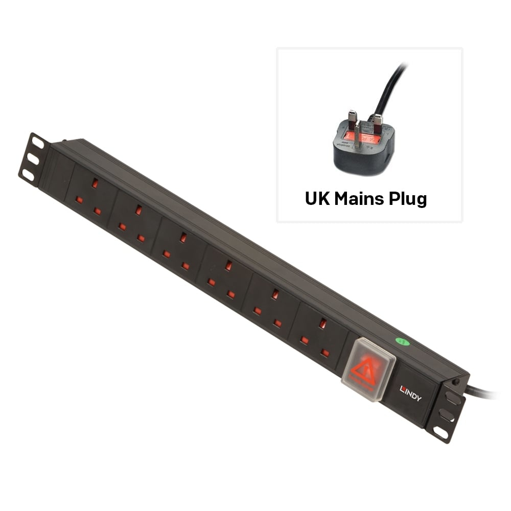 1u 6 Way Uk Pdu 1x13a To 6x3 Pin 73560 - WC01
