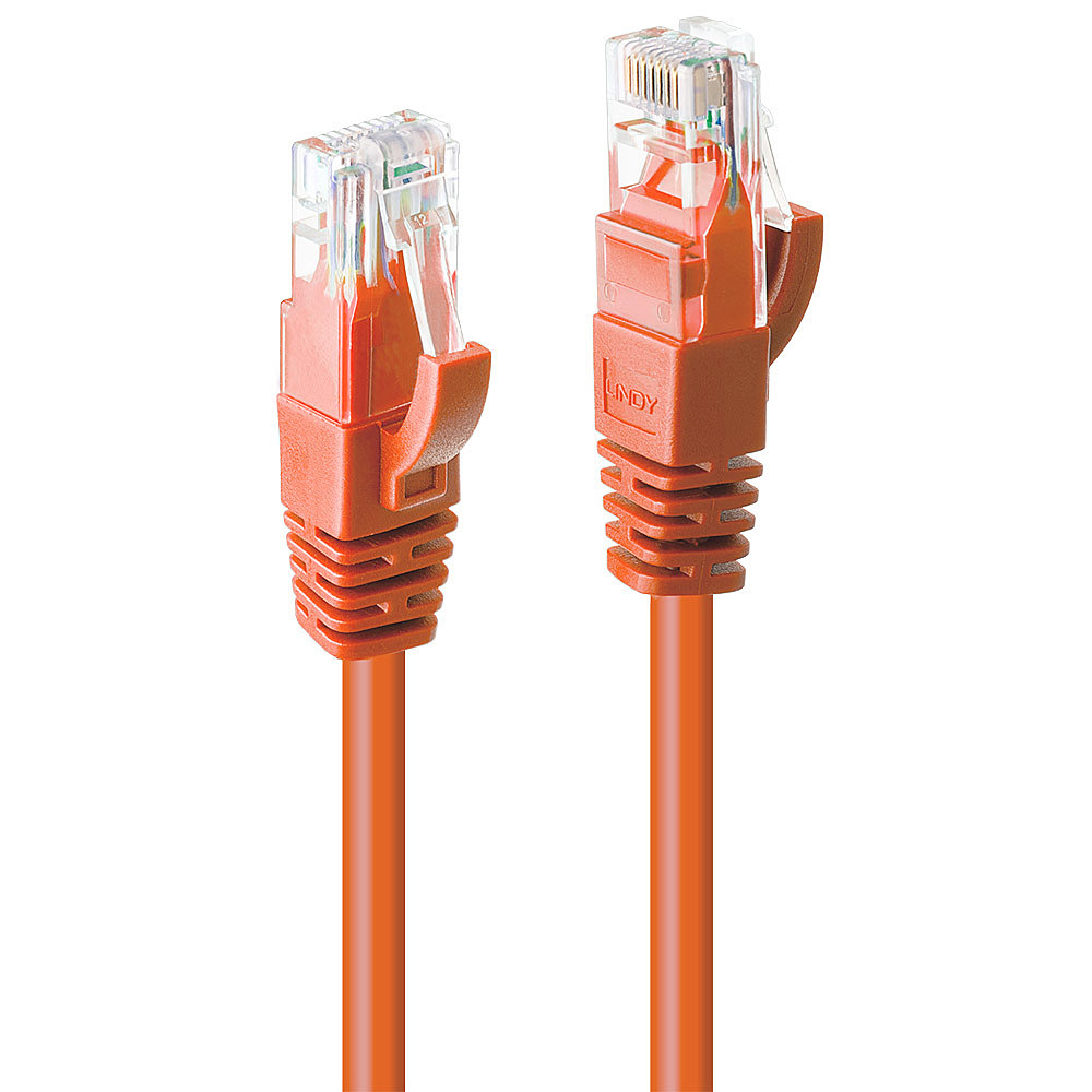 Lindy Cables & Adapters          0.3m Cat6 U/utp Snagless            Gigabit Network Cable Orange        48105