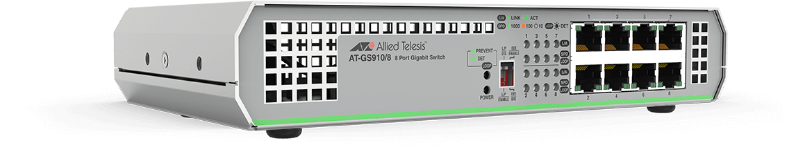Allied Telesis CentreCOM AT-GS910/8 - Switch - Unmanaged - 8 X 10/100/1000 - Desktop AT-GS910/8-30 - C2000
