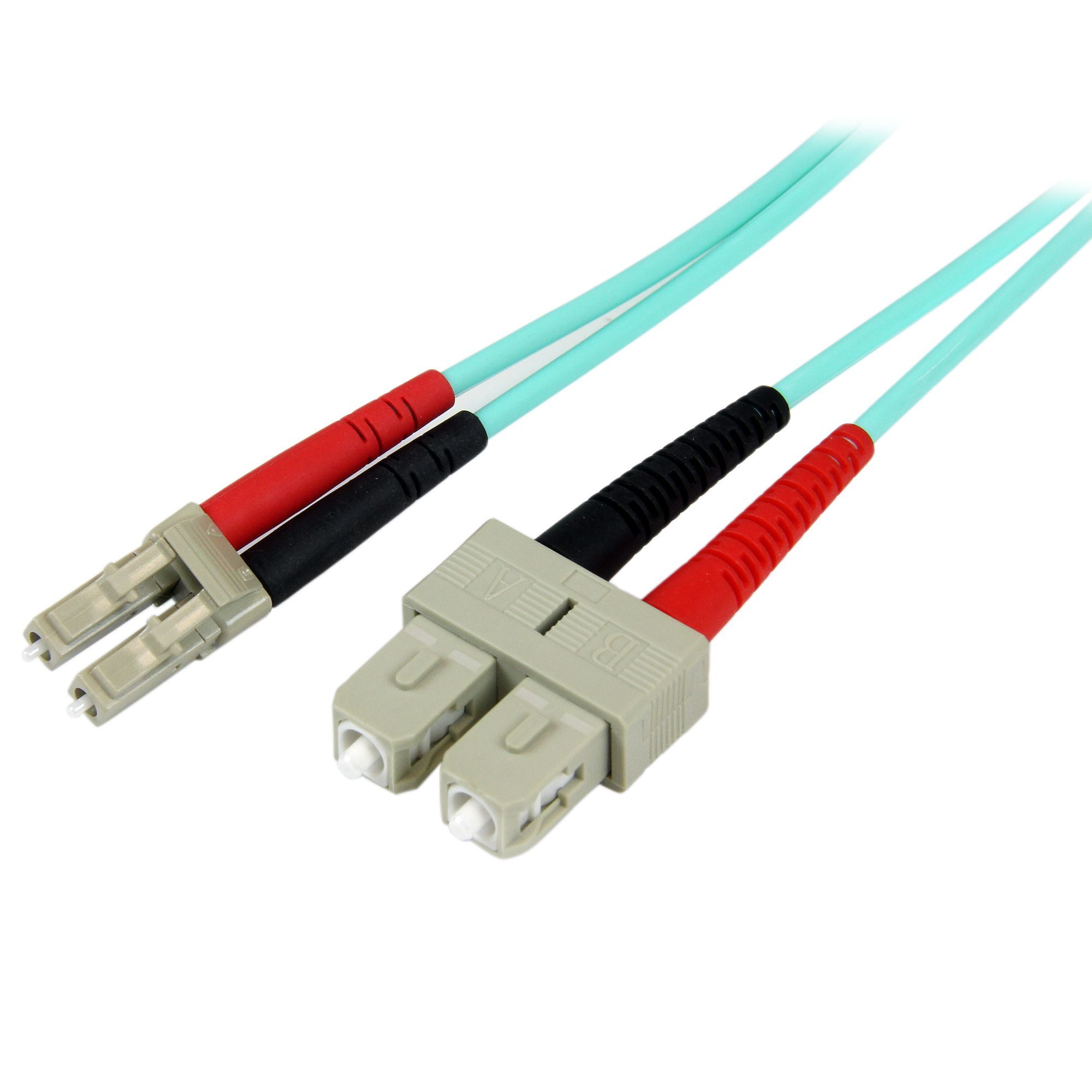 startech.com Startech.com 1m Lc Upc To Sc Upc Om3 Multimode Aqua Fibre Optic Cable A50fblcsc1 - AD01
