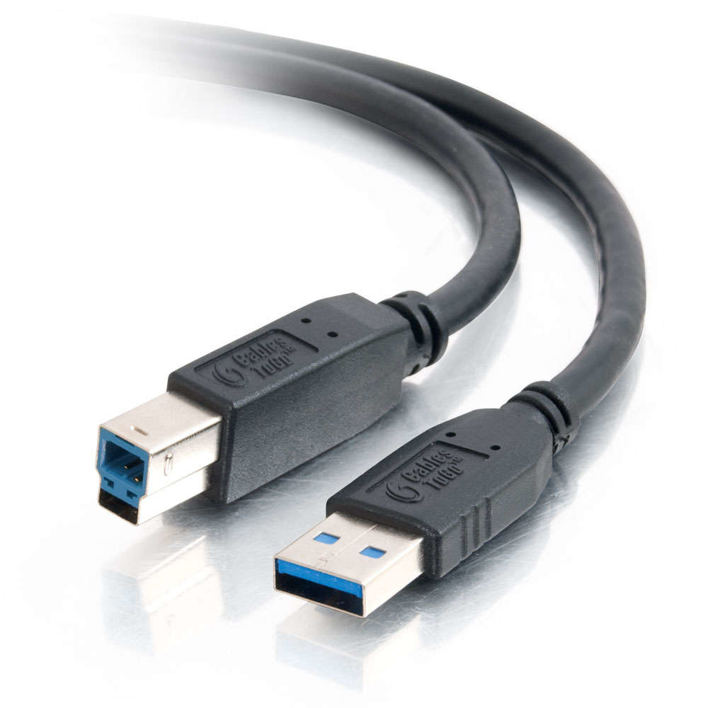 C2G - USB Cable - USB Type A (M) To USB Type B (M) - USB 3.0 - 2 M - Black 81681 - C2000