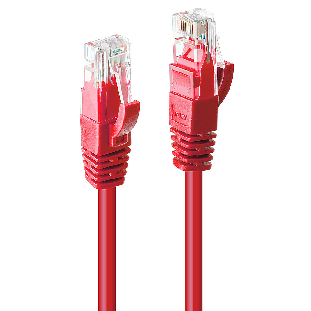 Lindy Cables & Adapters          0.3m Cat6 U/utp Snagless            Gigabit Network Cable Red           48030