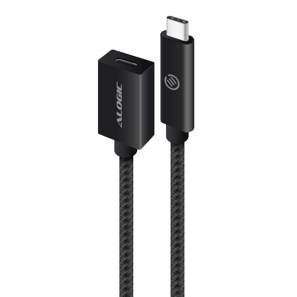 Alogic - Cabling & Adapters      Alogic 1m Usb 3.1 (gen 2) Usb-c     To Usb-c Extension Cable            Mu31cc-ext-01blk