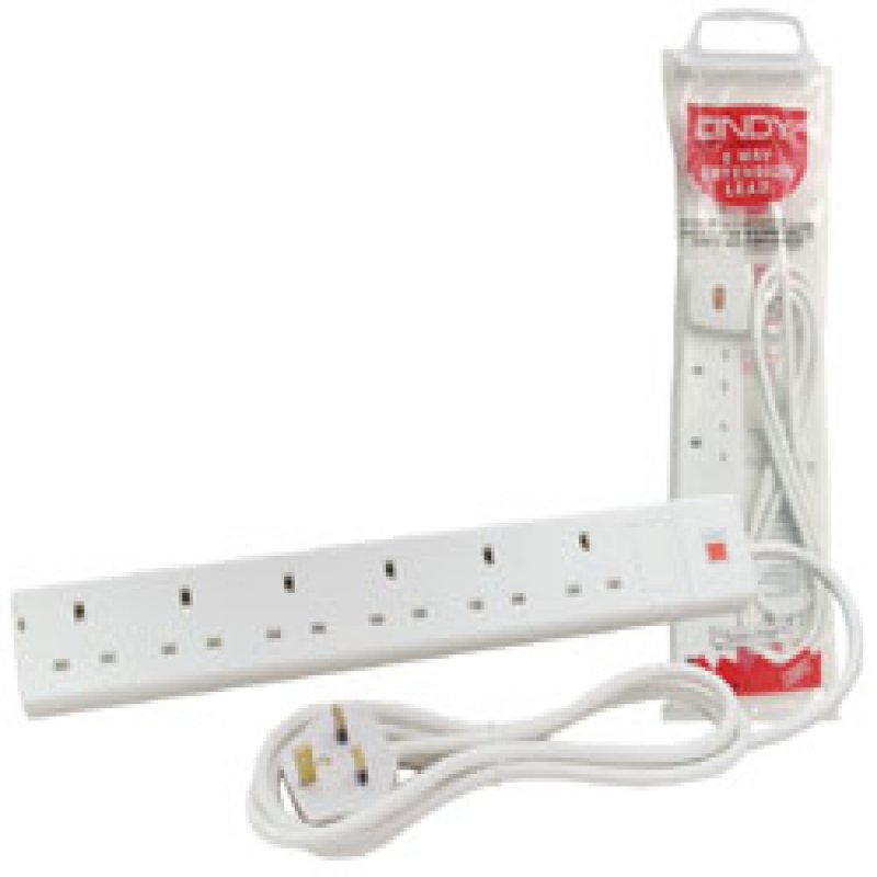 5m 6-way Uk Mains Power Extension 73074 - WC01