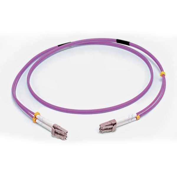 C2G 1m LC/LC OM4 LSZH Fibre Patch - Purple - Patch Cable - LC Multi-mode (M) To LC Multi-mode (M) - 1 M - Fibre Optic - Duplex - 50 / 125 Micron - OM4 - Purple 81749 - C2000