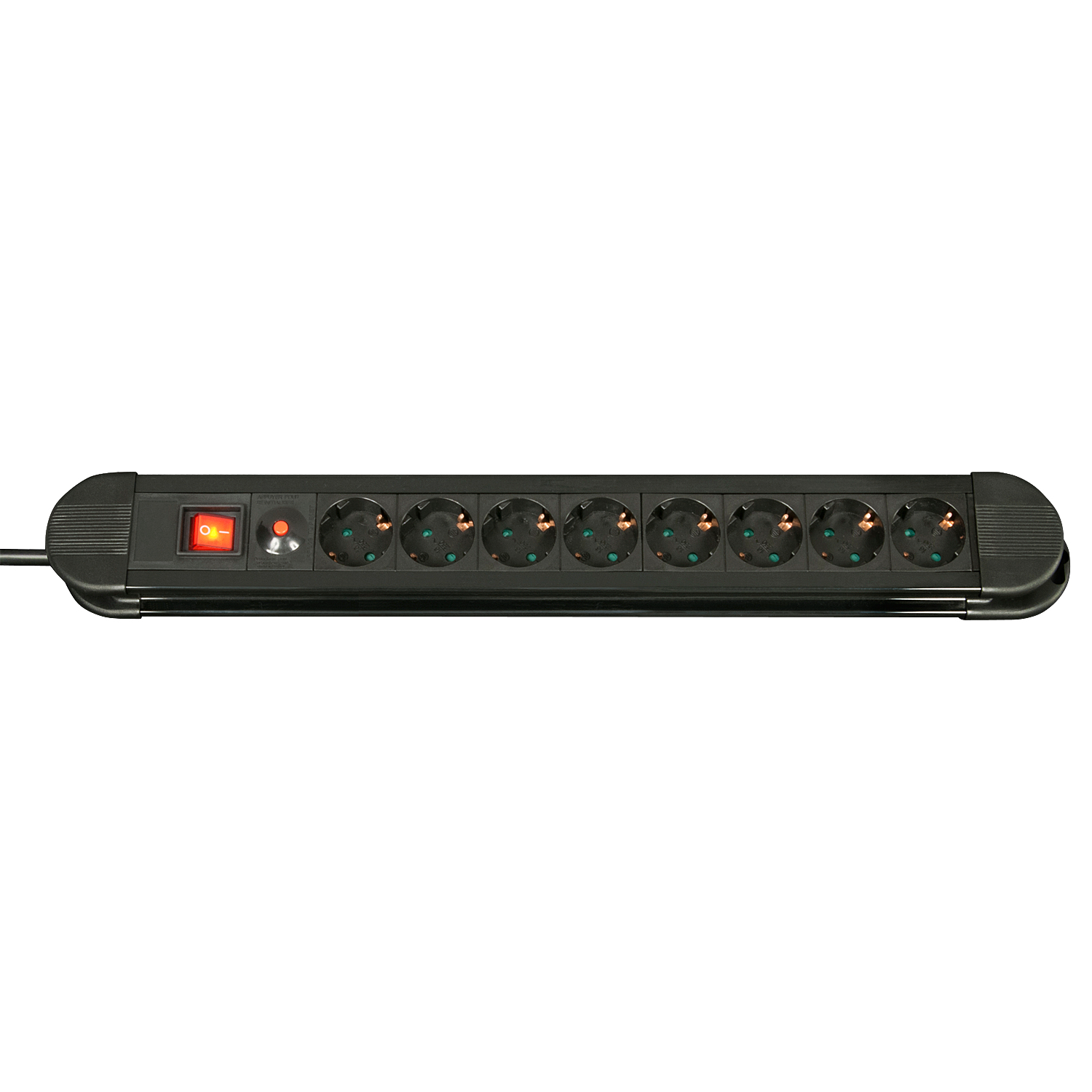 Lindy 8-Way Schuko Mains Power  Extension with Switch, Black  73104 - eet01