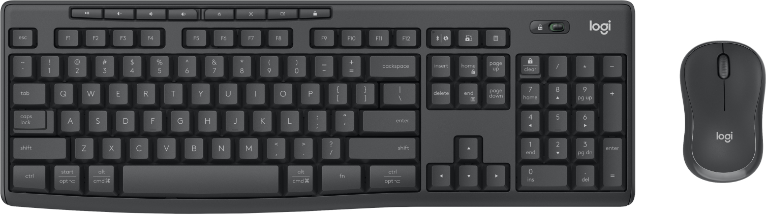 logitech Logitech Mk370 Wireless Desktop Keyboard Mouse For Business - Graphite 920-012073 - AD01