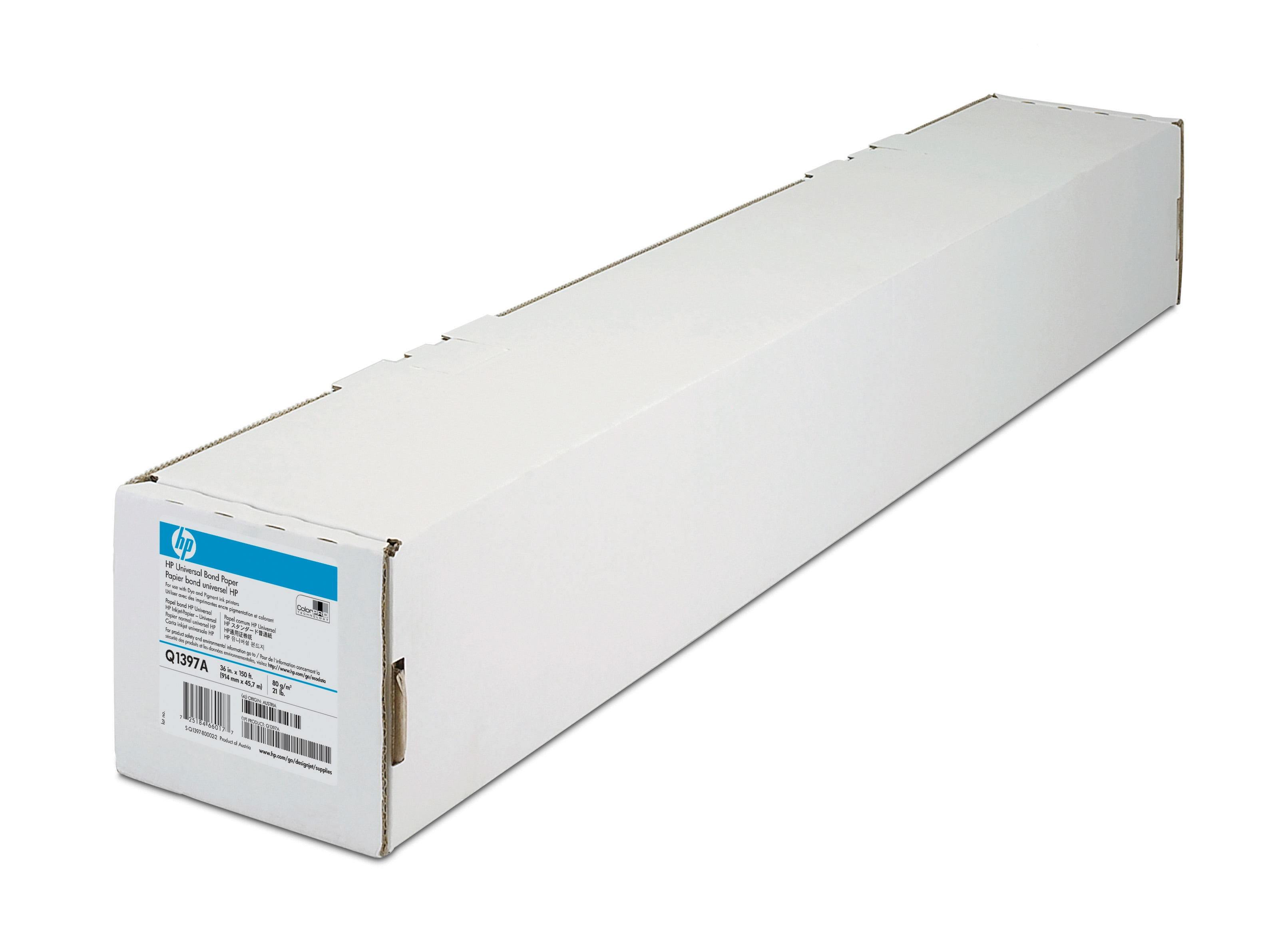 HP Hp Bond Paper White Inkjet 80g/m2 914mm X 45.7m - Q1397a Q1397a - AD01