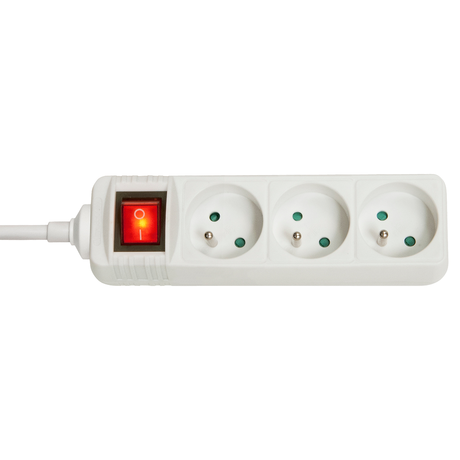 Lindy 3-Way French Schuko Mains  Power Extension with Switch,  73124 - eet01