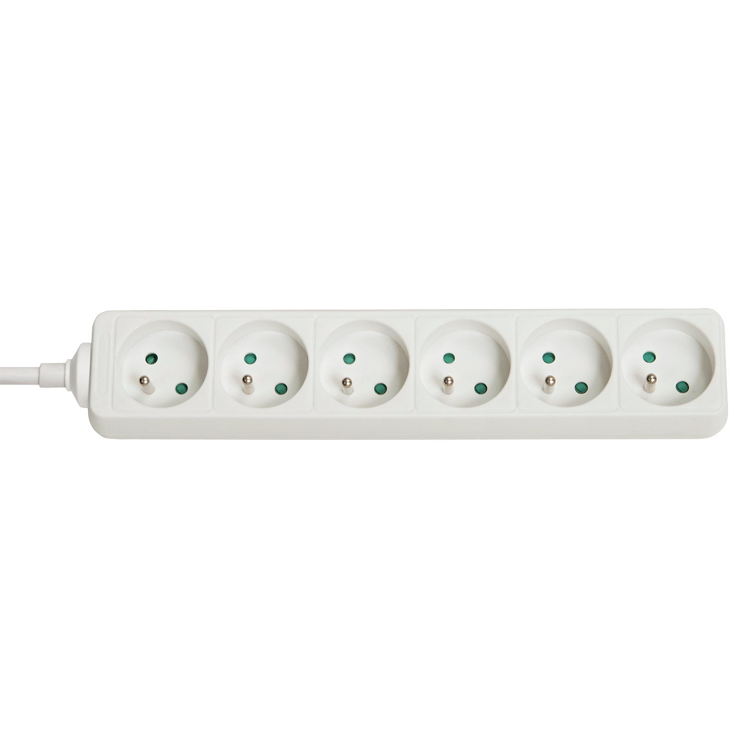 Lindy 6-Way French Schuko Mains  Power Extension, White  73125 - eet01