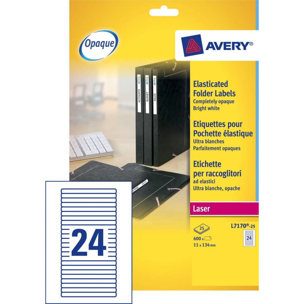 L7170-25 avery Avery Filing Labels 134x11mm L7170-25 (600 Labels) - AD01