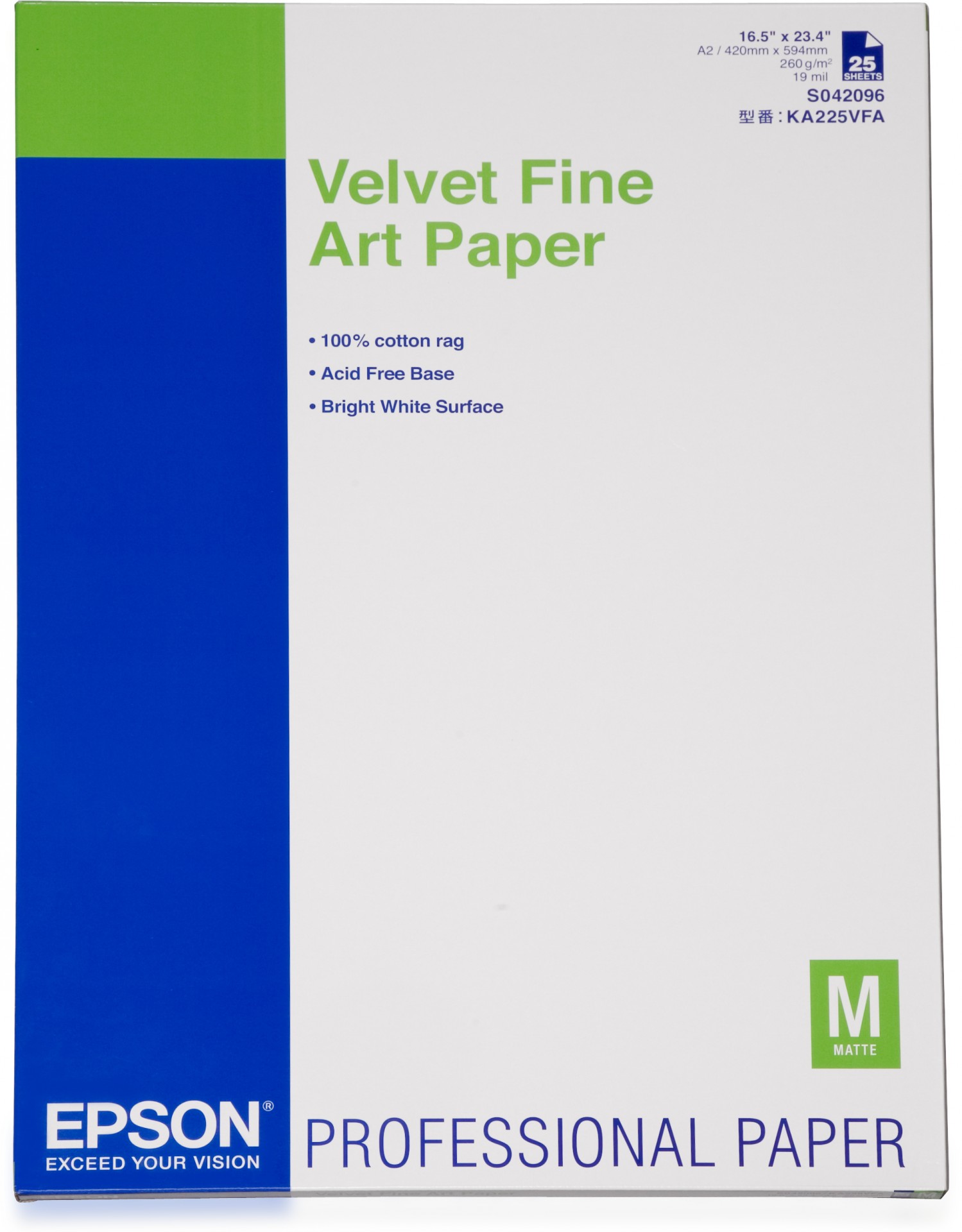 Velvet Fine Art Paper-a2 25s-260 C13s042096 - WC01