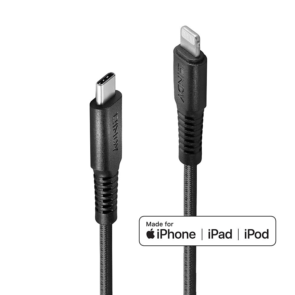 Lindy 1m Reinforced USB Type C to  Lightning Cable  31286 - eet01