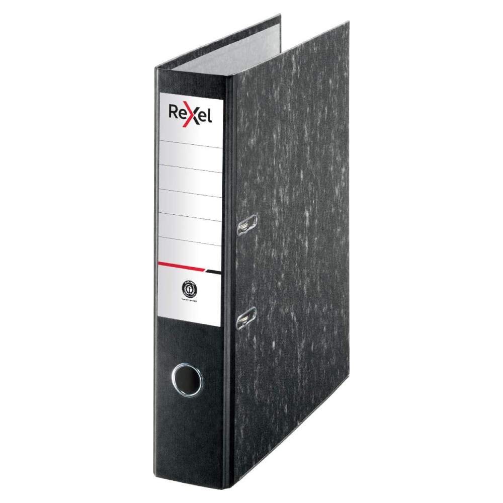 acco Rexel Lever Arch File Paper On Board Foolscap 75mm Spine Width Black 2115548 2115548 - AD01