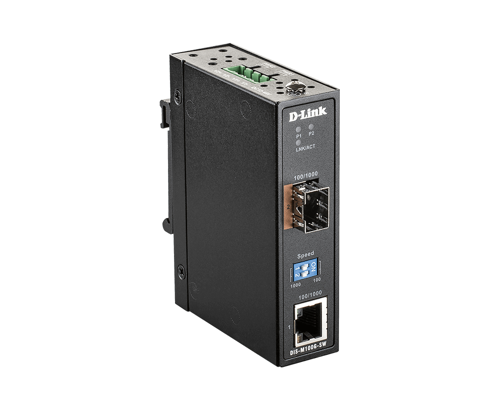 D-Link 10/100/1000 Mbps to SFP  Industrial Media Converter  DIS-M100G-SW - eet01