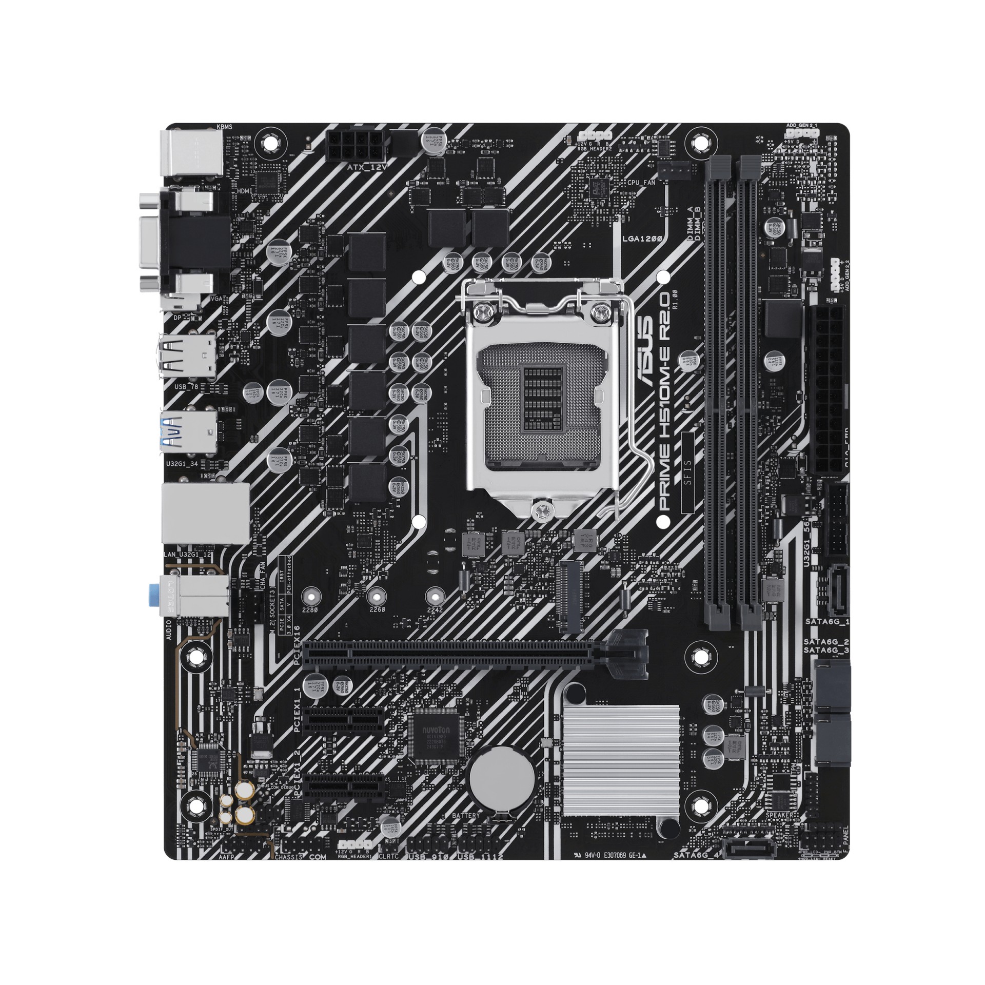 Asus Prime H510M-E R2.0 Intel H470  Lga 1200 (Socket H5) Micro  90MB1FQ0-M0EAY0 - eet01