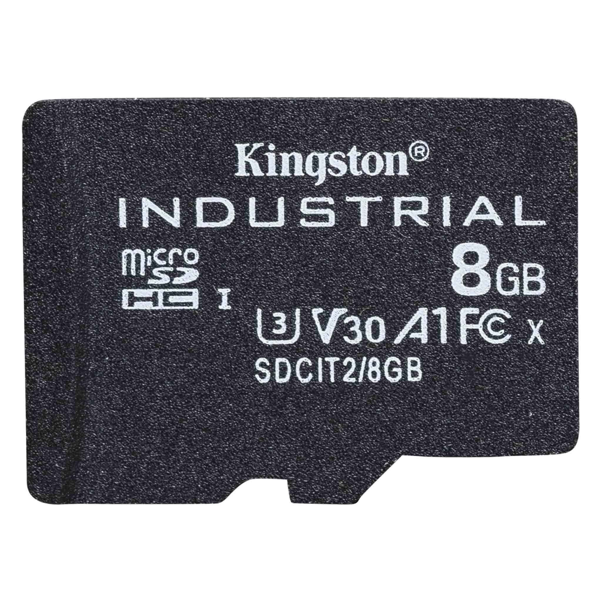 Kingston - Digital Media Product 8gb Microsdhc Industrial C10 A1     Pslc Card Singlepack W/o Adpt       Sdcit2/8gbsp