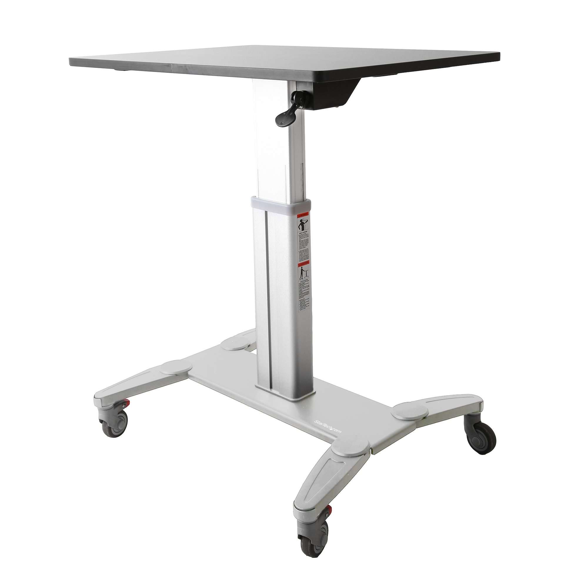 Startech - Computer Parts        Sit Stand Mobile Workstation -      Rolling Desk - One-touch Height     Stscart